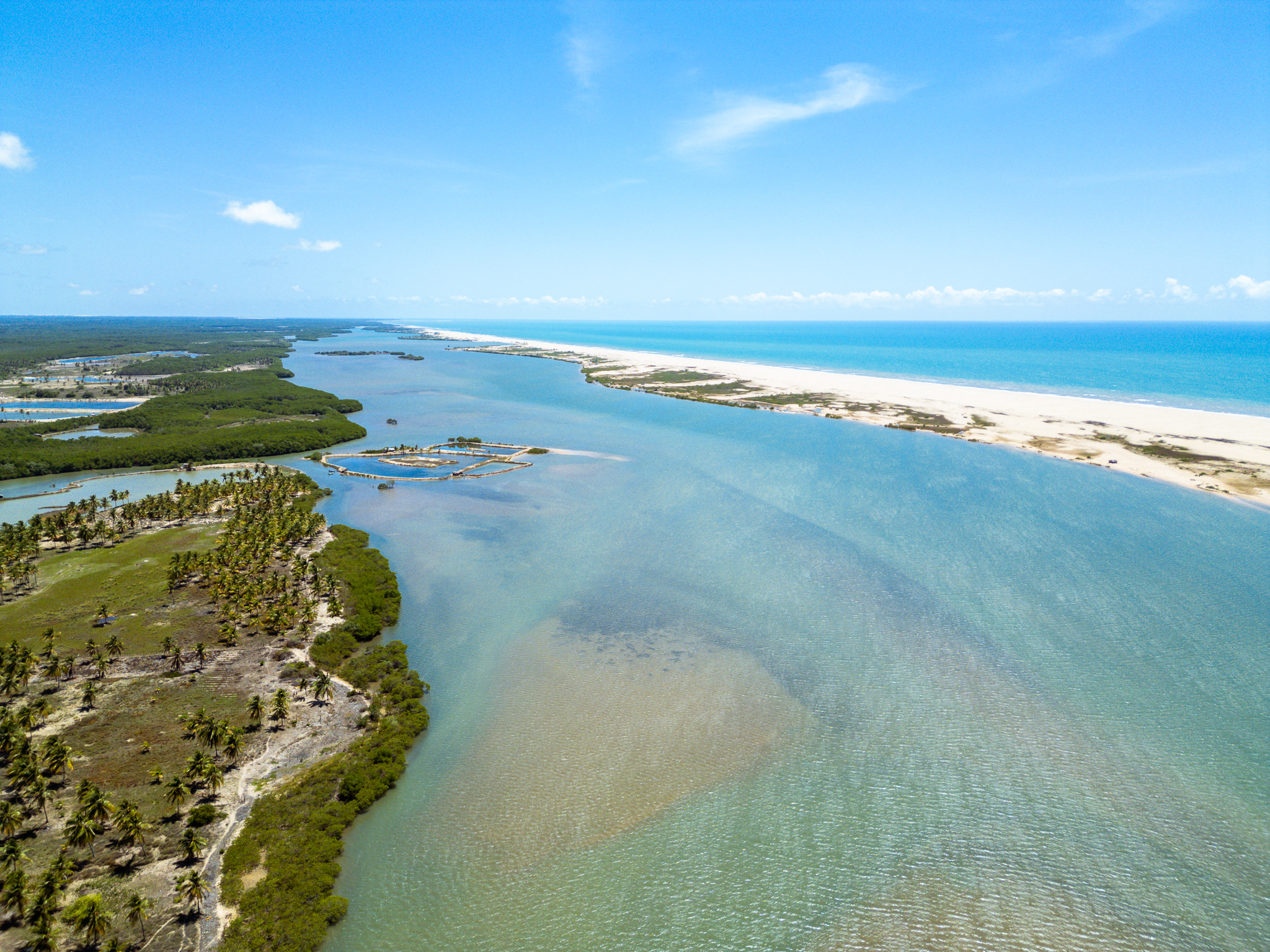 Encontro do Rio com o Mar em Ponta dos Mangues